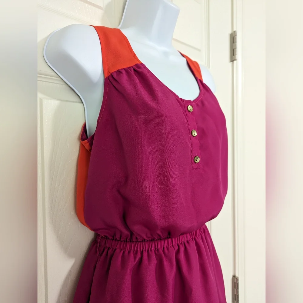 Merona XS Color Block Elastic Waist Sleeveless Dress - Picture 6 of 6